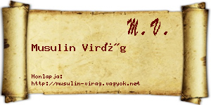 Musulin Virág névjegykártya